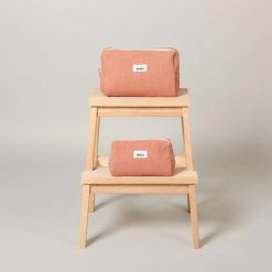 BEBEL Textile | Trousse De Toilette Effet Lin - Terracotta