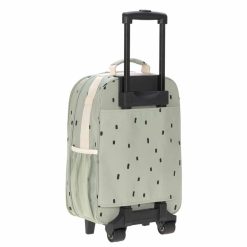 LÄSSIG Bagagerie Enfant | Valise A Roulette Happy Prints - Olive