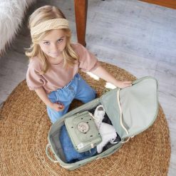 LÄSSIG Bagagerie Enfant | Valise A Roulette Happy Prints - Olive