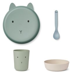 Liewood Repas | Set Repas 4 Pieces Brody - Rabbit Dusty Mint