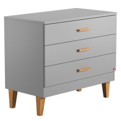 Vox Meubles Meuble Bebe | Commode Et Plan A Langer Lounge - Gris