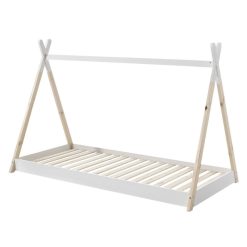 VIPACK Meuble Bebe | Lit Tipi Avec Tiroir Blanc - 90 X 200 Cm