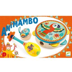 Djeco Mes Premiers Jouets | Set De 3 Instruments Tambourin Maracas Castagnettes