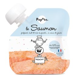 Popote Nourriture Bebe | Gourde Repas Bio Saumon - 60 G