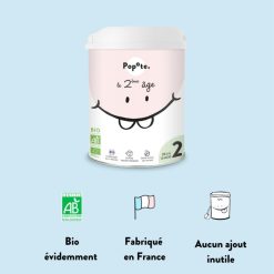 Popote Nourriture Bebe | Lait 2Eme Age Bio - 800 G