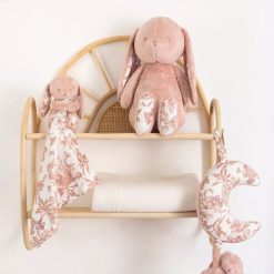 Tartine et Chocolat Doudou | Doudou Augustin Le Lapin - Toile De Jouy Rose Peche