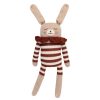 Main Sauvage Doudou | Grand Doudou Lapin - Combishort Raye Sienne