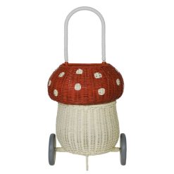 Olli Ella Rangement | Panier Enfant En Rotin Luggy Champignon - Rouge