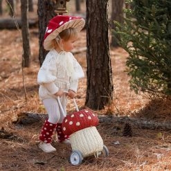 Olli Ella Rangement | Panier Enfant En Rotin Luggy Champignon - Rouge