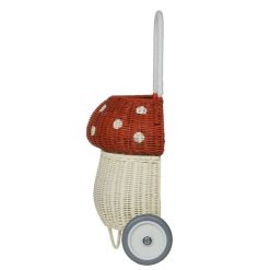 Olli Ella Rangement | Panier Enfant En Rotin Luggy Champignon - Rouge