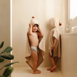 Nobodinoz Sortie De Bain Personnalisee | Poncho De Bain So Cute - Almond