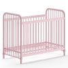 JAXX Meuble Bebe | Lit Bebe Reglable Bronxx Misty Pink Mat - 60 X 120 Cm