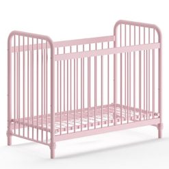 JAXX Meuble Bebe | Lit Bebe Reglable Bronxx Misty Pink Mat - 60 X 120 Cm