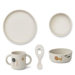 Liewood Repas | Set Repas 4 Pieces Vivi - Safari Sandy Mix