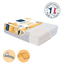 Candide Literie Bebe | Matelas Pliant - 60 X 120 Cm - Blanc