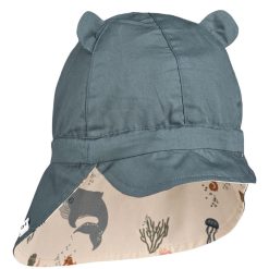 Liewood Accessoires Bebe | Chapeau Reversible Gorm Sea Creature Sandy - 3/6 Mois