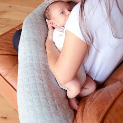 BÉABA Allaitement | Coussin D'Allaitement Big Flopsy Fleur De Coton - Heather Grey