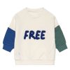 LÄSSIG Haut Bebe | Sweat Little Gang Free Blanc Casse - 2/4 Ans