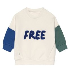 LÄSSIG Haut Bebe | Sweat Little Gang Free Blanc Casse - 2/4 Ans