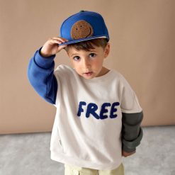 LÄSSIG Haut Bebe | Sweat Little Gang Free Blanc Casse - 2/4 Ans