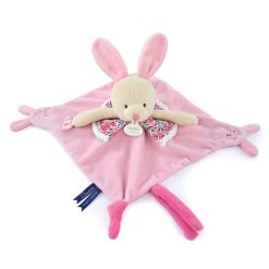 Doudou et Compagnie Doudou | Doudou Lapin Rose Avec Marionnettes A Doigt Les Petits Futes