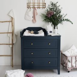 Maison Charlotte Meuble Bebe | Commode Et Plan A Langer Opera - Bleu Prestige