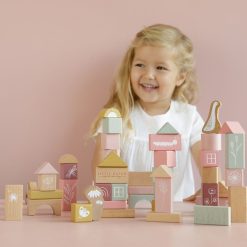 Little Dutch Mes Premiers Jouets | Blocs De Construction En Bois - Rose