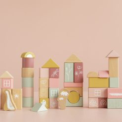 Little Dutch Mes Premiers Jouets | Blocs De Construction En Bois - Rose