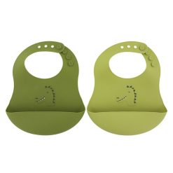 Trixie Baby Bavoir | Lot De 2 Bavoirs En Silicone - Mr. Dino