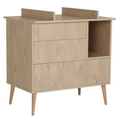 Quax Meuble Bebe | Commode Et Plan A Langer Cocoon - Natural Oak