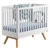 Vox Meubles Meuble Bebe | Lit Bebe Evolutif Nature Blanc - 70 X 140 Cm