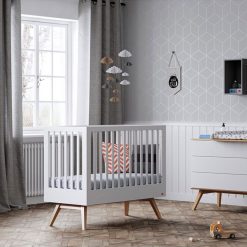 Vox Meubles Meuble Bebe | Lit Bebe Evolutif Nature Blanc - 70 X 140 Cm