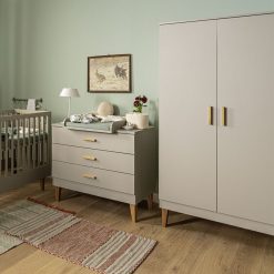 Vox Meubles Meuble Bebe | Armoire 2 Portes Lounge - Gris