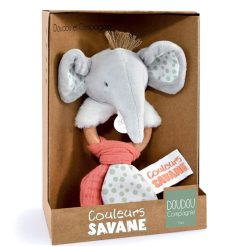 Doudou et Compagnie Hochet | Hochet Elephant Couleurs Savane