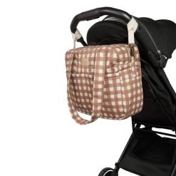 Nobodinoz Sac A Langer | Sac A Langer Hyde Park - Terracotta Checks