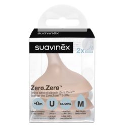 Suavinex Biberonnerie | Lot De 2 Tetines Zero.Zero 1 Trou - Debit Moyen