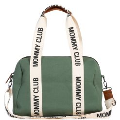 Childhome Sac A Langer | Mommy Club Signature Canvas - Vert