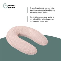 Babymoov Allaitement | Coussin De Maternite Doomoo Buddy - Cloudy Pink