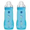 MAM Biberonnerie | Lot De 2 Biberons Easy Active 2Eme Age Bleu - 330 Ml