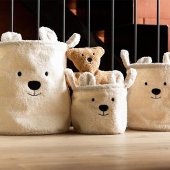 Childhome Rangement | Lot De 3 Paniers - Teddy Ecru