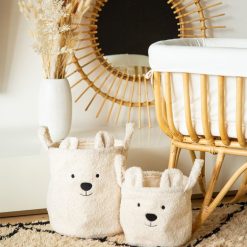 Childhome Rangement | Lot De 3 Paniers - Teddy Ecru