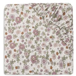 Jollein Literie Bebe | Drap Housse Berceau Retro Flowers - 40/50 X 80/90 Cm