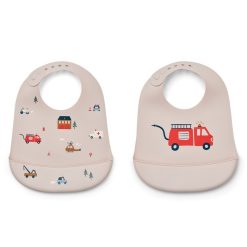 Liewood Bavoir | Lot De 2 Bavoirs Tilda - Emergency Vehicles Sandy