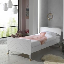 JAXX Meuble Bebe | Lit Billy Satin White - 90 X 200 Cm