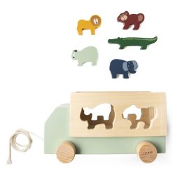 Trixie Baby Mes Premiers Jouets | Camion En Bois Animaux