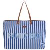 Childhome Sac A Langer | Family Bag - Rayures Bleu Electrique Bleu Clair