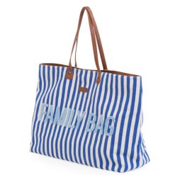 Childhome Sac A Langer | Family Bag - Rayures Bleu Electrique Bleu Clair