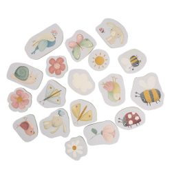 Little Dutch Mes Premiers Jouets | Lot De 16 Stickers De Bain En Mousse Flowers & Butterflies