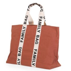 Childhome Sac A Langer | Family Bag Signature Canvas - Terracotta