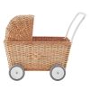 Olli Ella Mes Premiers Jouets | Landau Chariot Strolley En Rotin - Naturel